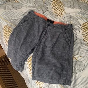 Quicksilver men’s denim colored shorts 34 waist 11 inch inseam.